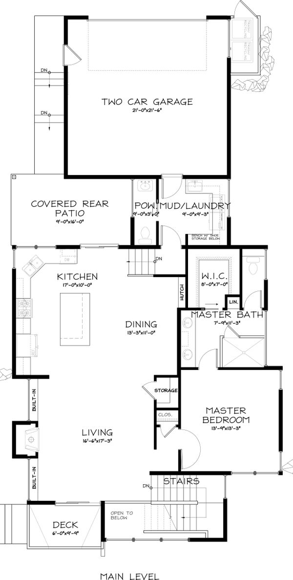 Modern Floor Plan - Main Floor Plan #895-18