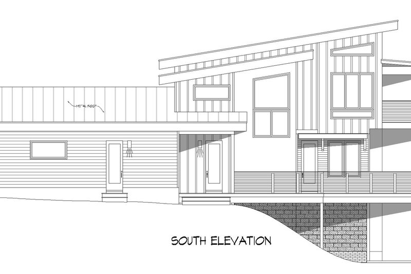 Architectural House Design - Exterior - Other Elevation 3 for Modern House Plan #932-866 - 3 bed, 2 bath