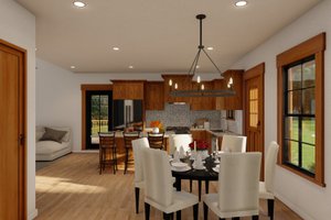 Interior - Dining Room for Craftsman House Plan #923-13 - 3 bed, 2 bath