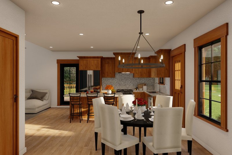 Dream House Plan - Interior - Dining Room for Craftsman House Plan #923-13 - 3 bed, 2 bath