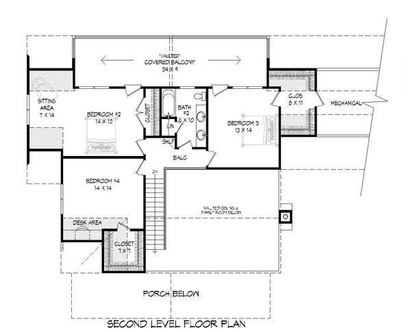 Country Floor Plan - Upper Floor Plan #932-146