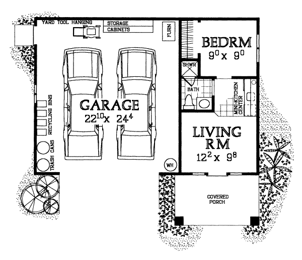 Adobe / Southwestern Floor Plan - Main Floor Plan #72-282