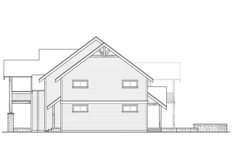 House Blueprint - Exterior - Other Elevation 1 for Craftsman House Plan #124-1000 - 3 bed, 4 bath
