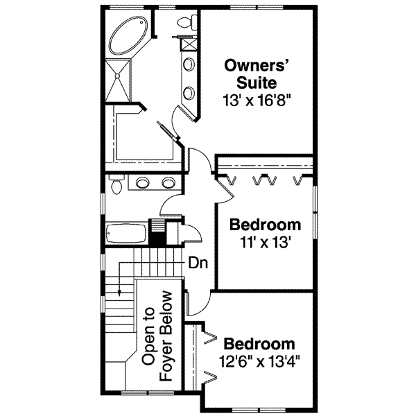 Home Plan - Craftsman Floor Plan - Upper Floor Plan #124-610