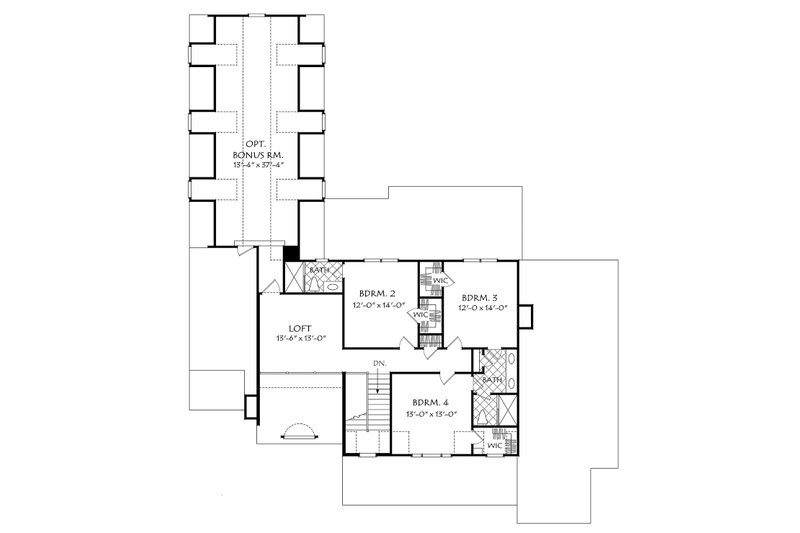Architectural House Design - Floor Plan - Upper Floor for Traditional House Plan #927-43 - 4 bed, 3.5 bath