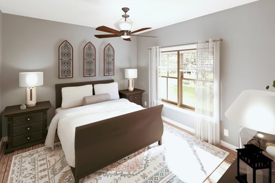 Interior - Master Bedroom for Ranch House Plan #44-239 - 3 bed, 2 bath