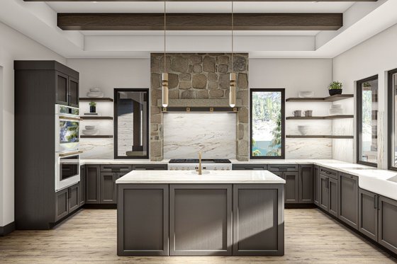 Interior - Kitchen 2 for Modern House Plan #455-232 - 2 bed, 3 bath