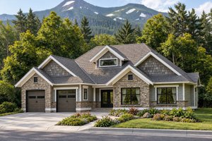 Dream House Plan - Exterior - Front Elevation for Craftsman House Plan #1100-176 - 3 bed, 2 bath