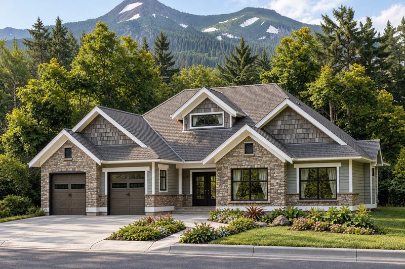 Home Plan - Exterior - Front Elevation 2 for Craftsman House Plan #1100-176 - 3 bed, 2 bath