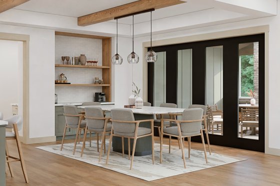 Interior - Dining Room for Farmhouse House Plan #1089-67 - 3 bed, 2.5 bath