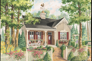 Country Exterior - Front Elevation Plan #25-4772