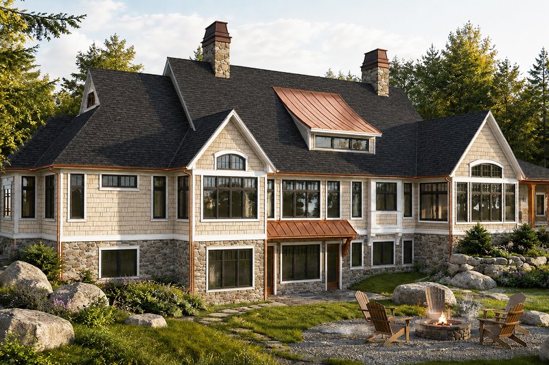 Dream House Plan - Exterior - Rear Elevation 1 for Country House Plan #928-264 - 4 bed, 4.5 bath