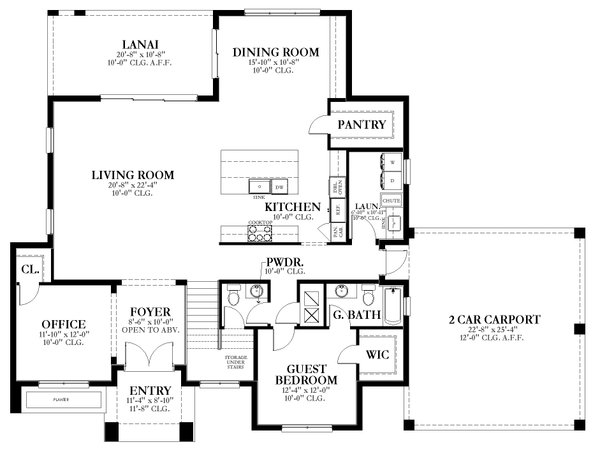 Traditional Floor Plan - Main Floor Plan #1058-236