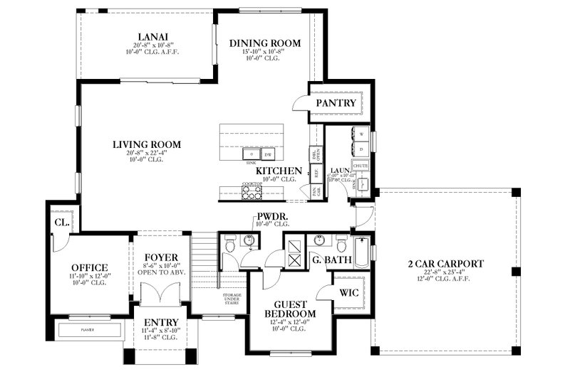 Home Plan - Floor Plan - Main Floor for Traditional House Plan #1058-236 - 4 bed, 4.5 bath