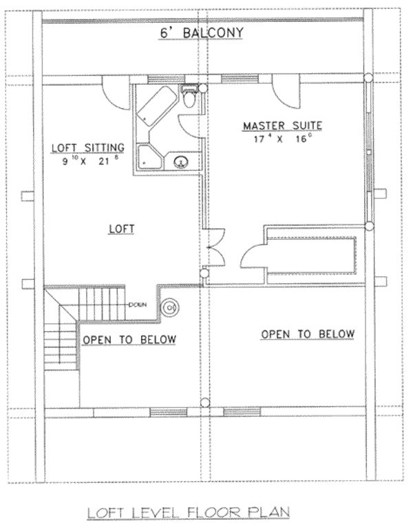 Log Floor Plan - Upper Floor Plan #117-496