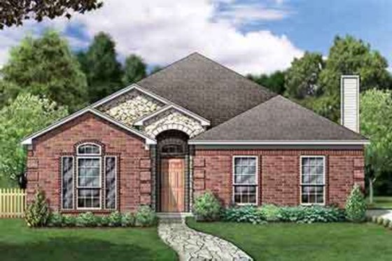 Exterior - Front Elevation for European House Plan #84-231 - 4 bed, 2 bath