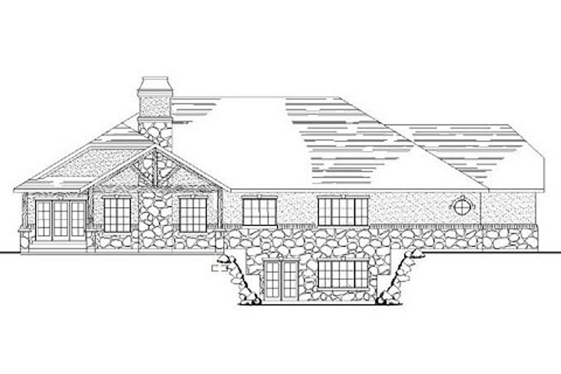 Dream House Plan - Exterior - Rear Elevation for Traditional House Plan #5-255 - 4 bed, 3.5 bath