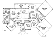 European Style House Plan - 5 Beds 4.5 Baths 4835 Sq/Ft Plan #52-174 