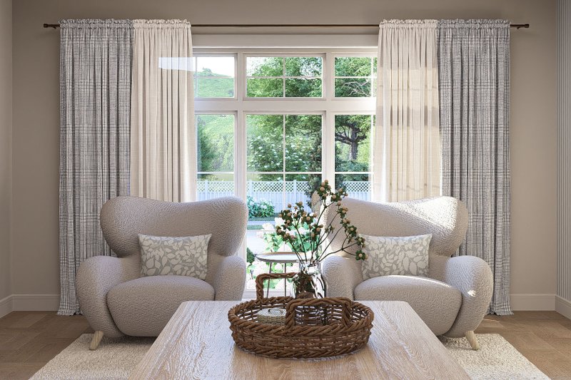 Architectural House Design - Interior - Family Room 1 for Cottage House Plan #455-584 - 3 bed, 2.5 bath