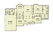 European Style House Plan - 4 Beds 3.5 Baths 3678 Sq/Ft Plan #16-233 
