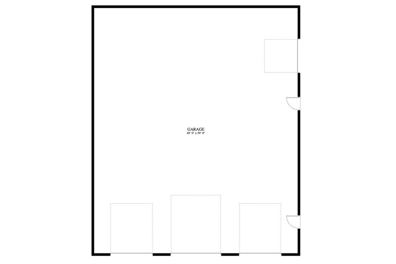 Home Plan - Floor Plan - Main Floor for Traditional House Plan #1060-71, 0 bath