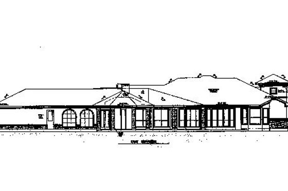 Exterior - Rear Elevation for European House Plan #411-464 - 3 bed, 3.5 bath