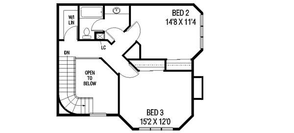 Dream House Plan - Traditional Floor Plan - Upper Floor Plan #60-147
