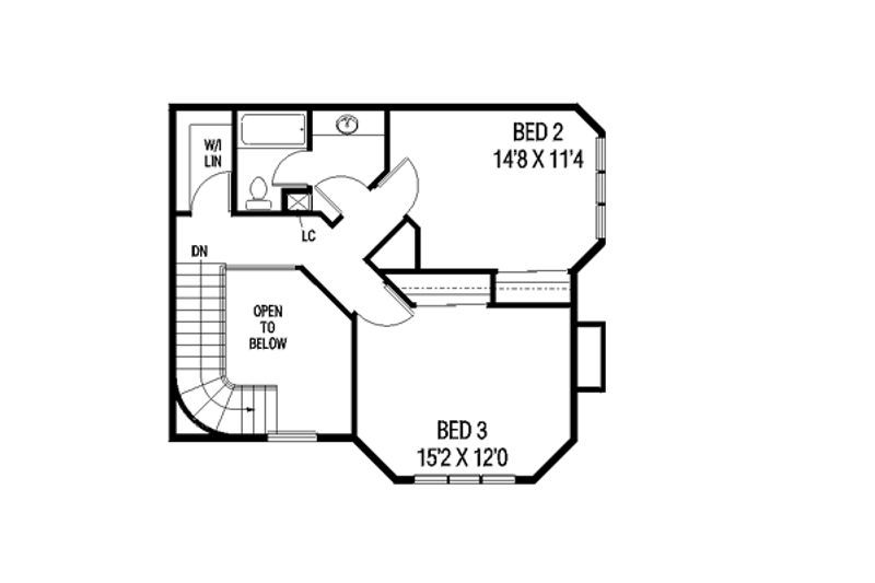 House Plan Design - Floor Plan - Upper Floor for Traditional House Plan #60-147 - 3 bed, 2.5 bath