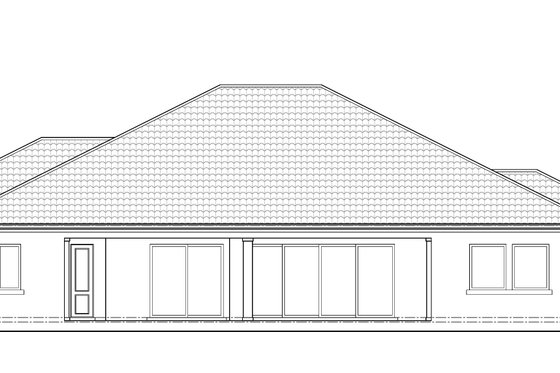 Exterior - Rear Elevation for Mediterranean House Plan #938-150 - 3 bed, 3 bath