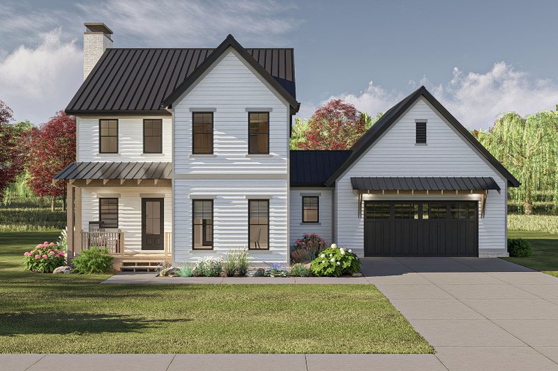 Modern Style House Plan - 3 Beds 2.5 Baths 2104 Sq/Ft Plan #455-363