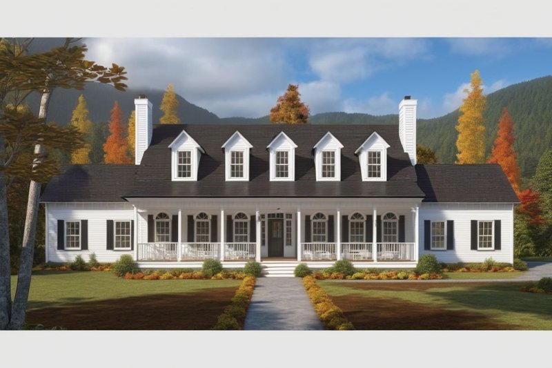Architectural House Design - Farmhouse Exterior - Front Elevation Plan #3-313