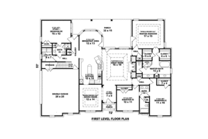 Floor Plan - Main Floor for European House Plan #81-1611 - 3 bed, 3 bath