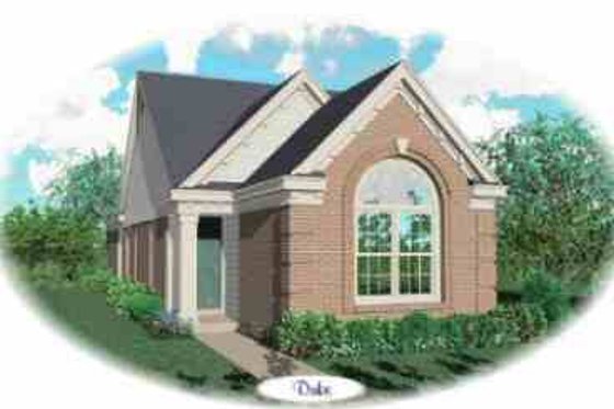Exterior - Front Elevation for Southern House Plan #81-184 - 3 bed, 2 bath