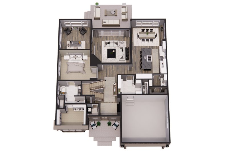 Dream House Plan - Floor Plan - Main Floor 1 for Country House Plan #51-1568 - 4 bed, 3.5 bath