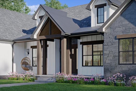 Exterior - Front Elevation 5 for Country House Plan #1089-52 - 3 bed, 2.5 bath