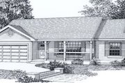 Traditional Style House Plan - 3 Beds 2 Baths 1263 Sq/Ft Plan #53-111 