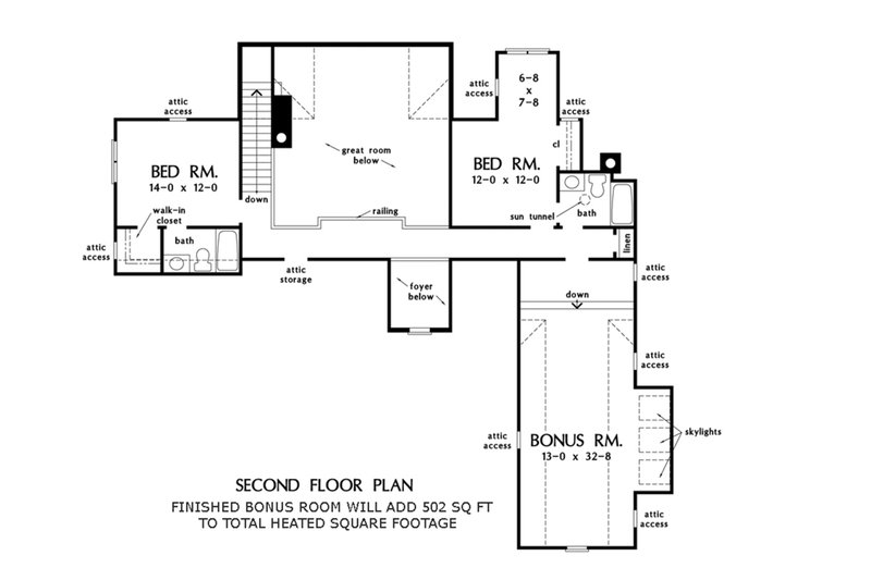 Dream House Plan - Floor Plan - Upper Floor for Farmhouse House Plan #929-1063 - 4 bed, 4 bath