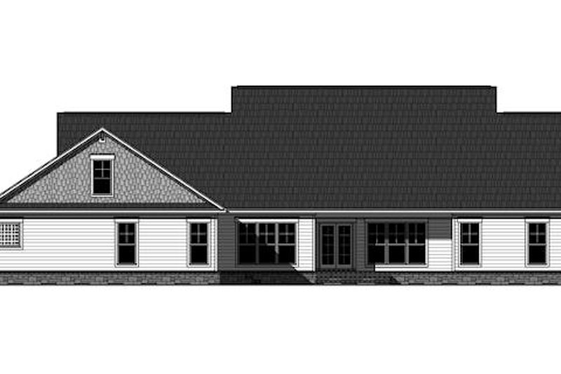 Dream House Plan - Exterior - Rear Elevation 1 for Craftsman House Plan #21-349 - 4 bed, 3.5 bath