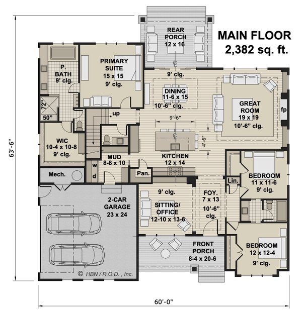 Traditional Floor Plan - Main Floor Plan #51-1258