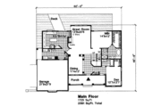 European Style House Plan - 3 Beds 3 Baths 2391 Sq/Ft Plan #50-188 
