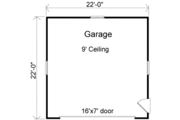 Traditional Style House Plan - 0 Beds 0 Baths 484 Sq/Ft Plan #22-446 