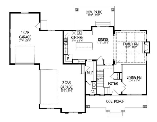 Architectural House Design - Craftsman Floor Plan - Main Floor Plan #920-4
