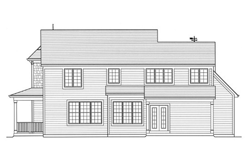 Dream House Plan - Exterior - Rear Elevation for Country House Plan #46-506 - 4 bed, 2.5 bath