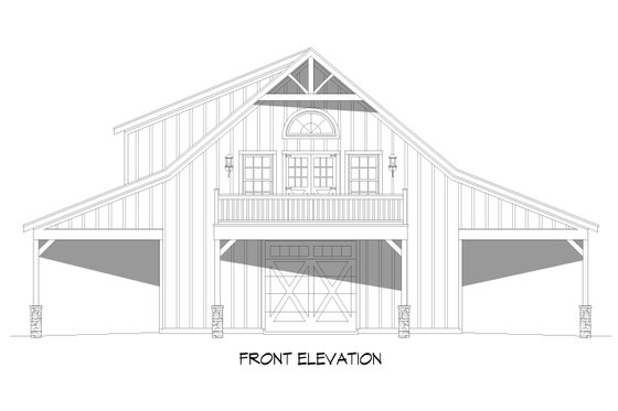 Exterior - Front Elevation 3 for Country House Plan #932-808 - 3 bed, 3 bath