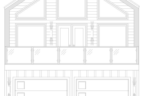 Exterior - Front Elevation 4 for Contemporary House Plan #932-1329 - 2 bed, 1.5 bath