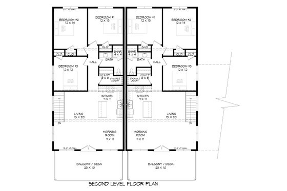 Floor Plan - Main Floor for Contemporary House Plan #932-151 - 3 bed, 2 bath
