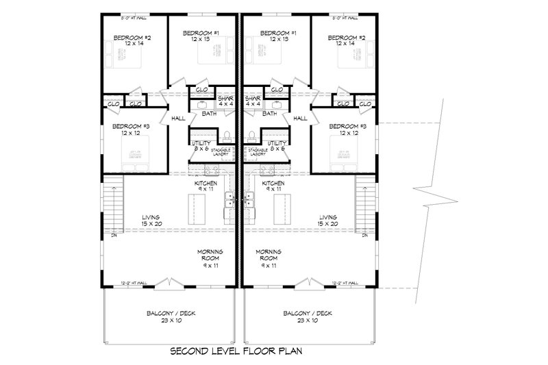 Home Plan - Floor Plan - Main Floor for Contemporary House Plan #932-151 - 3 bed, 2 bath