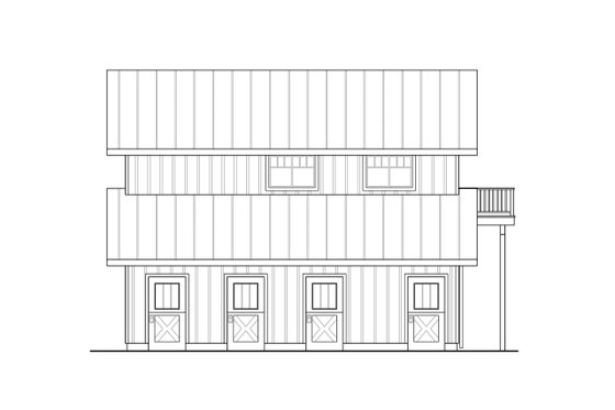 Exterior - Other Elevation for Farmhouse House Plan #124-1316 - 2 bed, 3 bath