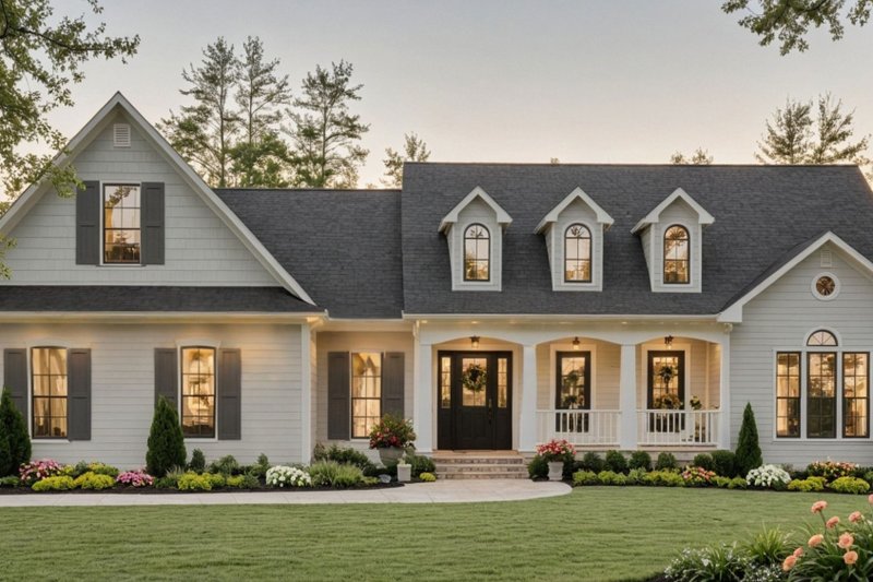 Exterior - Front Elevation 2 for Farmhouse House Plan #21-514 - 3 bed, 2.5 bath