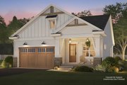 Farmhouse Style House Plan - 3 Beds 2 Baths 1319 Sq/Ft Plan #51-1505 Exterior 